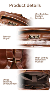 <span class=keywords><strong>Zaino</strong></span> da viaggio per uomini all'ingrosso della fabbrica di grande capacità in vera pelle per laptop <span class=keywords><strong>zaino</strong></span> - Product Image 6