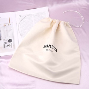 Personalized Custom Logo Printing Thick Matte Satin <b>Dust</b> <b>Bag</b> for Lingerie Handbag Drawstring Hair Gift Packing Silk Satin Pouch - Product Image 3