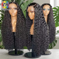 Wig Rambut Asli Manusia 40 Inch 13x6 Hd Lace Front Grosir, Rambut Mentah Sejajar Kutikula, Wig Full Hd Lace Frontal Tanpa Lem untuk Wanita Kulit Hitam