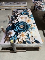 Panneau mural en PVC imprimé en 3D avec motif personnalisé, feuille UV haute brillance avec design floral 3D, imperméable pour mur décoratif