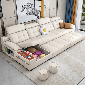 Canapé d'Angle Convertible avec Rangement, Cadre Moderne, Coulissant <span class=keywords><strong>2</strong></span> <span class=keywords><strong>Places</strong></span>, <span class=keywords><strong>Meuble</strong></span> de Salon, Canapé-<span class=keywords><strong>Lit</strong></span> <span class=keywords><strong>Pliant</strong></span> - Product Image 2