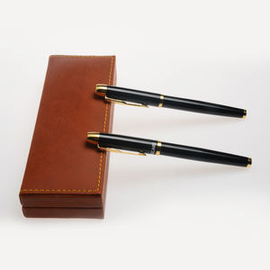 Stylo à bille personnalisé, à bille, rechargeable, de luxe, à encre Gel, en métal noir, de haute qualité, 10 pièces - Product Image 2