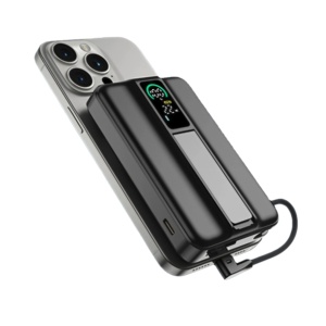 <span class=keywords><strong>แบ</strong></span><span class=keywords><strong>ต</strong></span>เตอรี่สำรอง<span class=keywords><strong>แบ</strong></span>บแม่เหล็กไร้สายขนาดเล็ก ชาร์จเร็ว Qi2 กำลังไฟ 22.5W PD 15W ความจุ 10000mAh <span class=keywords><strong>แบ</strong></span><span class=keywords><strong>ต</strong></span>เตอรี่ลิเธียมโพลิเมอร์กึ่งแข็ง ใช้งานได้ 2-in-1 - Product Image 1