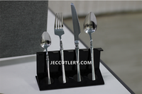 Ensemble de couverts modernes et simples en acier inoxydable pour table à manger – Fourchette, couteau, cuillère – Vaisselle réutilisable en gros – Vaisselle chinoise