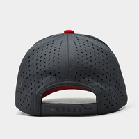 Casquette de baseball en polyester et élasthanne avec patch en caoutchouc personnalisé en gros pour hommes, casquette de golf à 6 panneaux, découpe au laser, trou imperméable