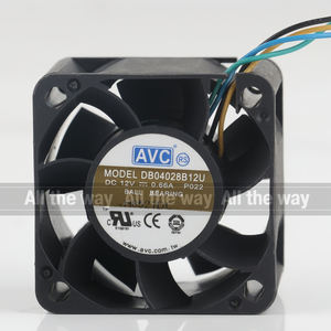 Ventilador de Refrigeración <span class=keywords><strong>AVC</strong></span> 5V 24V 48V DC 12V 0.66A AC EC 4028 40X40X28MM 4CM para Servidor, Fuente de Alimentación de Bolas, Cuatro Cables, Chasis Resistente DB04028B12U - Product Image 4