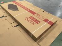 Cadre de lit de luxe en acier robuste de 17 pouces pour hôtel, avec système de maintien de matelas encastré, compatible avec les lits plateforme commerciaux Full/Queen/King