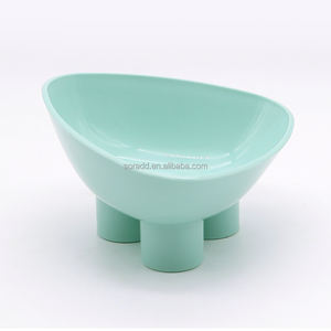 2024 perlindungan leher mangkuk hewan peliharaan baskom makanan kucing Macaron warna anti-jatuh gajah kaki mangkuk anjing - Product Image 6