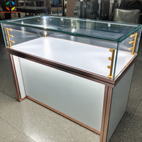 Vitrine à montres en verre inclinable, entièrement assemblée, design anti-rayures, étanche, robuste, avec éclairage LED, pour centre commercial