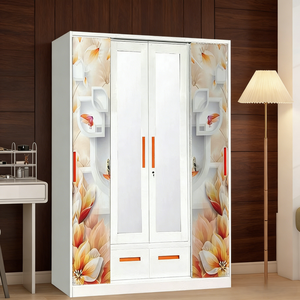 Armario Corredizo de Acero de 3 Puertas, Moderno, de Alta Calidad y Personalizable, <span class=keywords><strong>con</strong></span> Organizador de Ropa, Duradero y <span class=keywords><strong>con</strong></span> Cerradura para Almacenamiento en el Dormitorio - Product Image 5