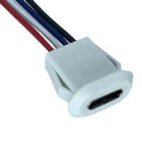 Connecteur USB Type C femelle à fixation rapide, contact en laiton, boîtier ABS, montage sur panneau, prise d'alimentation, câble de charge