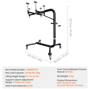 Tragbares Edelstahl-Hardtop-Entfernungs- und Aufbewahrungssystem für Wrangler 2/4-Türer YJ TJ JK JL <span class=keywords><strong>4XE</strong></span> – Werkzeug für Hebeständer - Product Image 2
