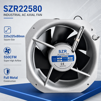 Ventilateurs axiaux en métal AC avec cadre en alliage d'aluminium SZR22580 du fabricant d'origine, 225x225x80mm, 110/220V AC, ventilateurs de refroidissement OEM/ODM