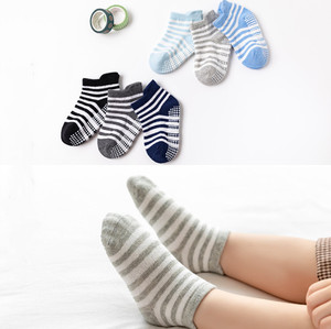 Bas de contention pour bébés et tout-petits en coton respirant, écologiques, antidérapants, pour garçons et filles, paquets de 6 paires - Product Image 6