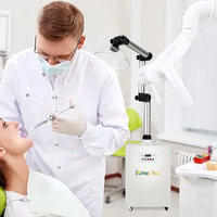 Extracteur de fumée d'air de laboratoire et dentaire Dépoussiéreur avec tube argenté FC-350 lampe UV Équipé d'un filtre Hepa à haute efficacité