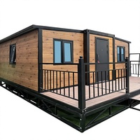 Maison conteneur pliable portable de haute qualité à 2 chambres, garantie 5 ans, design moderne du milieu du siècle pour utilisation en supermarché, 40 pieds