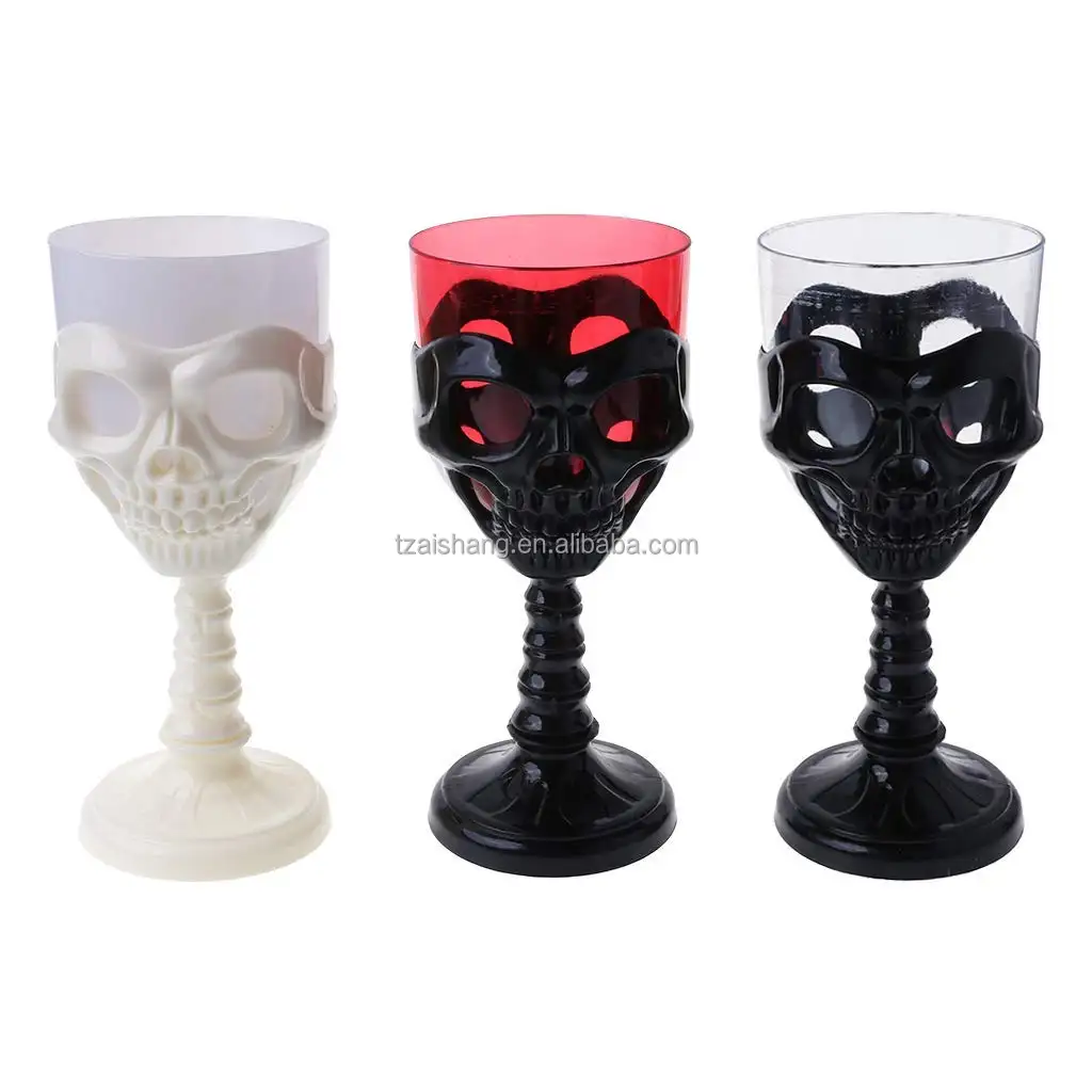 Ghost festival 450ml plastic tall halloween goblet cup for promotion