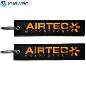 Yuewen Woven <b>Key</b> Ring Special Luggage Tag <b>Label</b> Red Chain Keychain for Aviation Gifts Oem Keyring - Product Image 3