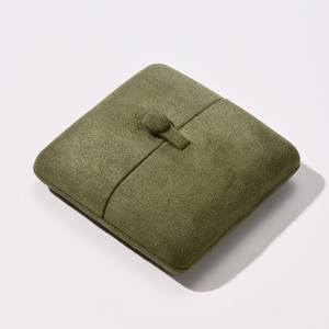 Caja de Joyería de Terciopelo Verde con Diseño de Dos Puertas Personalizada FANXI, para Anillos, Pendientes y Colgantes, con Cierre a Presión - Product Image 4