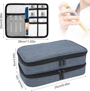 Bolsa de Medicamentos, Estuche Refrigerante para Insulina, Estuche de Viaje de Doble Capa para Diabéticos u Otros Accesorios para el Cuidado de la Diabetes - Product Image 2