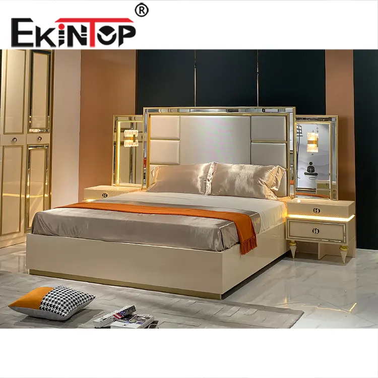 Ekintop adult luxury bedroom sets furniture master bedroom royal furniture antique gold bedroom sets