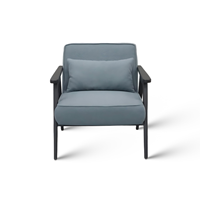 Fauteuil lounge moderne en bois de chêne massif rembourré pour hall d'hôtel et salon