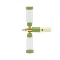 Canon à mousse réglable à double bouteille 100 ml, lance à mousse en laiton massif à connexion rapide 1/4 pour nettoyeur haute pression et detailing automobile