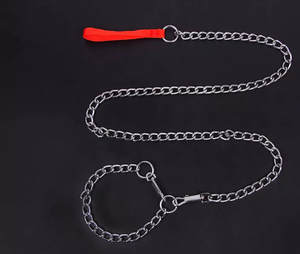 <span class=keywords><strong>Collar</strong></span> de Metal fuerte para perro, cadena con asa de nailon, correa para perro - Product Image 5