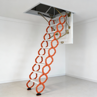 Échelle de grenier pliable manuelle de fabrication professionnelle avec installation facile pour la maison