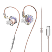 Écouteurs intra-auriculaires filaires HiFi LM3 avec 1 transducteur dynamique, basses puissantes, câble remplaçable pour la course, le sport, la musique et les jeux