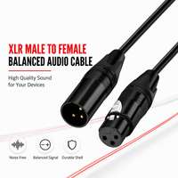 Câble audio professionnel XLR mâle-femelle pour microphone, équilibré, OEM