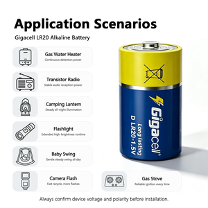 Pilas Alcalinas Gigacell Super Alkaline D, Paquete de 2, Alcalinas para Accesorios de Computadora, Flexibles y Potentes para Hogar Inteligente - Product Image 5