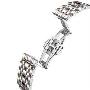 Orologio Meccanico Automatico Caluola con <span class=keywords><strong>Volano</strong></span> a Vista, Multifunzione, da Uomo, con Chiusura a Farfalla, in Acciaio Pregiato, Zaffiro, Analogico - Product Image 5