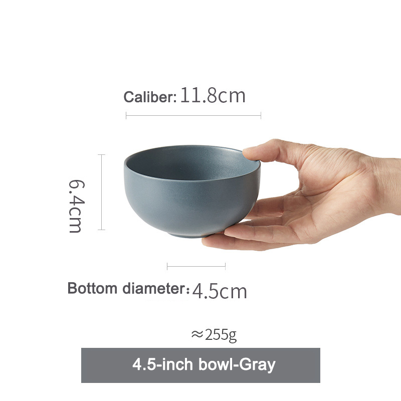 Ciotola da 4,5 pollici-Grigio*2