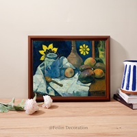 Peintures de paysages européens, fleurs, art mural vintage, décoration murale pour mariage, décoration de maison en bois, toile de luxe