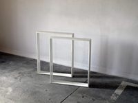 Table à manger moderne avec plateau solide et pieds en métal, mobilier de salle à manger pour hôtel