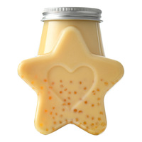 Bouteilles de boisson en plastique jetables, gobelets à jus créatifs à large ouverture avec couvercles, gobelets à thé au lait scellés, pots étoilés