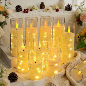 <span class=keywords><strong>Bougie</strong></span> électronique LED avec télécommande, effet flamme vacillante en acrylique, pour décorations d'anniversaire et de mariage - Product Image 3
