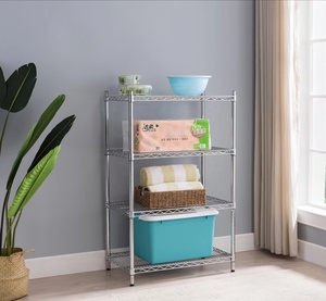 Estantería de alambre cromado de 4 niveles de alta resistencia aprobada por NSF, soporte y estante de almacenamiento de metal - Product Image 2