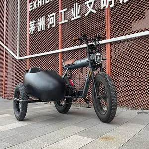 Vélo de montagne électrique pour adulte 20x5.0 pneu 48V 15Ah ebike bon pour la montée de la montagne e moteur 750W batterie amovible le sidecar