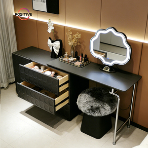 Table de toilette extensible minimaliste italienne moderne avec tiroirs, armoire de rangement multifonctionnelle pour <span class=keywords><strong>chambre</strong></span> et bureau - Product Image 4