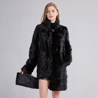 Veste longue en fourrure de vison naturelle pour femme, vêtement d'hiver de grande taille, mode 2022