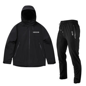 Ensemble de survêtement coupe-vent imperméable personnalisé <span class=keywords><strong>pour</strong></span> hommes combinaisons de survêtement athlétiques légères <span class=keywords><strong>pour</strong></span> la randonnée et l'entraînement - Product Image 1