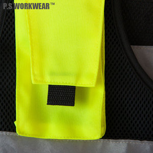 سترة أمان من البوليستر العاكسة الممتازة للرجال مخصصة من شركة تصنيع المعدات الأصلية سترة أمان لأعمال البناء والتشييد ميزة جيدة التهوية لعالم الجيولوجيا - Product Image 6