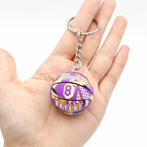 2024 Hot Sale Custom Basketball Soft Pvc Keychain Rubber Keychain Custom 3d Rubber Keychain