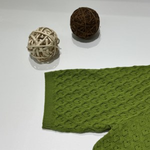 Maglione Pullover da <span class=keywords><strong>Donna</strong></span> a Mezza Manica con Design Traforato di Alta Qualità, Lavorazione a <span class=keywords><strong>Maglia</strong></span> Piatta e Rete - Product Image 5