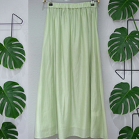Kain Linen Tenun Ringan 45GSM, Tekstur Mengalir, Campuran untuk Pakaian Wanita, Bahan Gaun dan Blus yang Ringan dan Bernapas, Polos