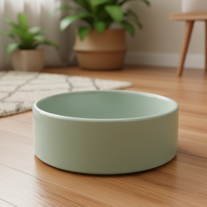 Comedero de Cerámica de 0.3 L y 12 cm, Color Salvia, Tazón para Mascotas - Product Image 3