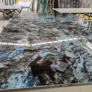 Hot Selling Brazilian Natural Granito Blue <strong>Granite</strong> Blue Labradorite <strong>Granite</strong> <strong>Slab</strong> for Luxury Dining Table Top - Product Image 3