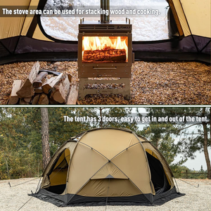 Carpa de Camping Personalizada OEM Resistente al Viento para 4 Estaciones, Carpa Domo Independiente, Lona Ignífuga - Product Image 5